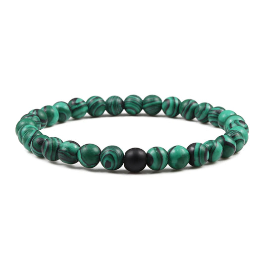Green Malachite Stone Lava Bracelet