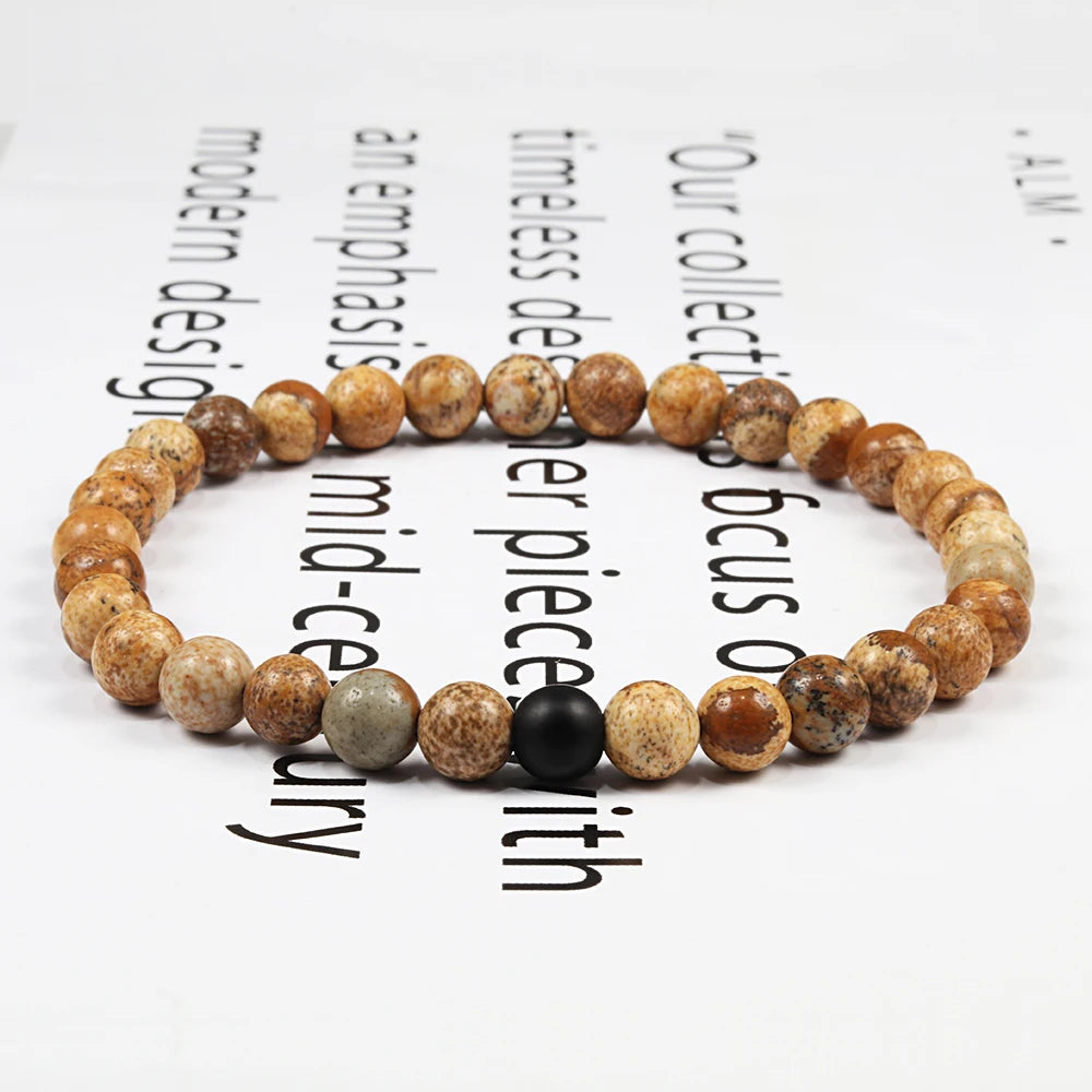 Green Malachite Stone Lava Bracelet