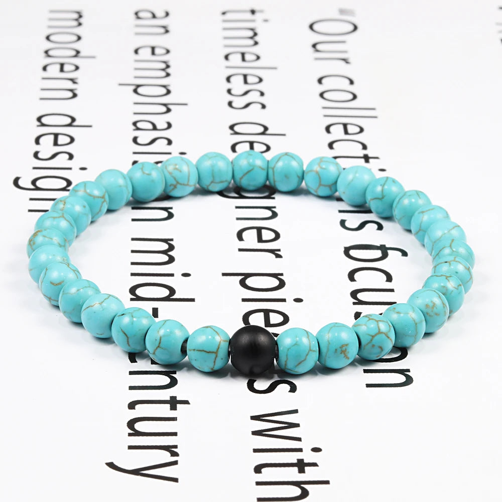 Green Malachite Stone Lava Bracelet