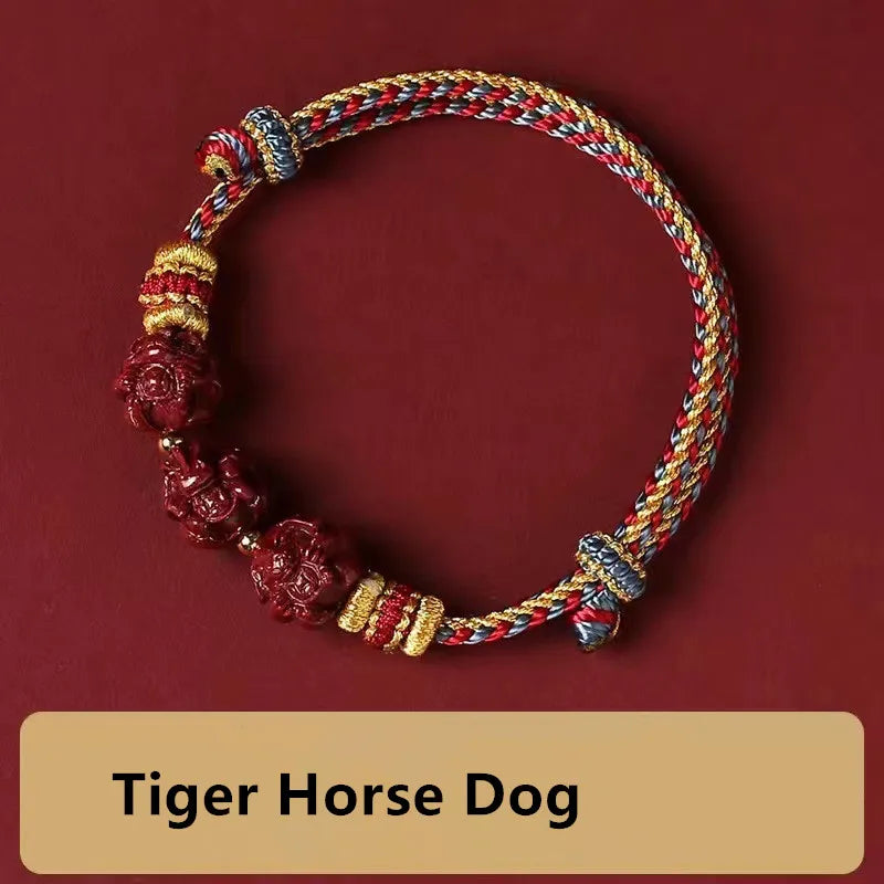 Chinese Zodiac Cinnabar Bracelet