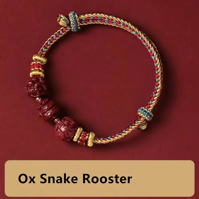 Chinese Zodiac Cinnabar Bracelet