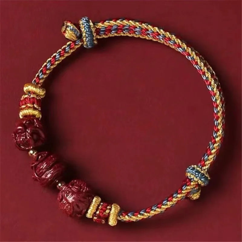 Chinese Zodiac Cinnabar Bracelet