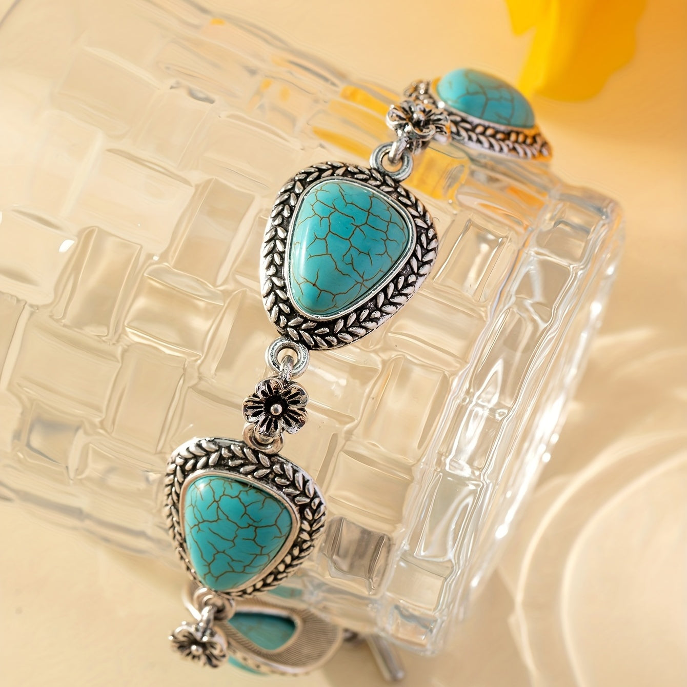 Rice Pattern Turquoise Bracelet